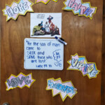 A drawing of superheroes and Jesus having a discussion.